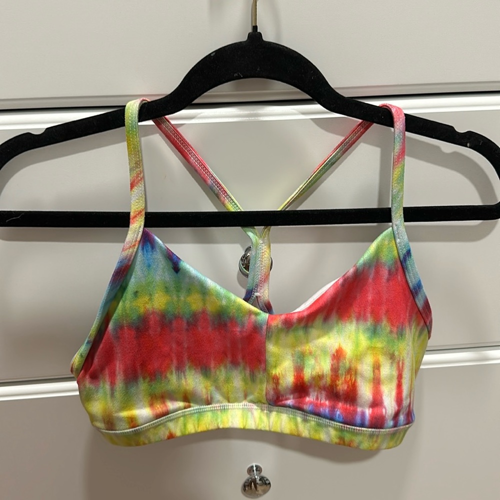 FLEO Reinette Sports Bra - Medium Support Rainbow  Size L